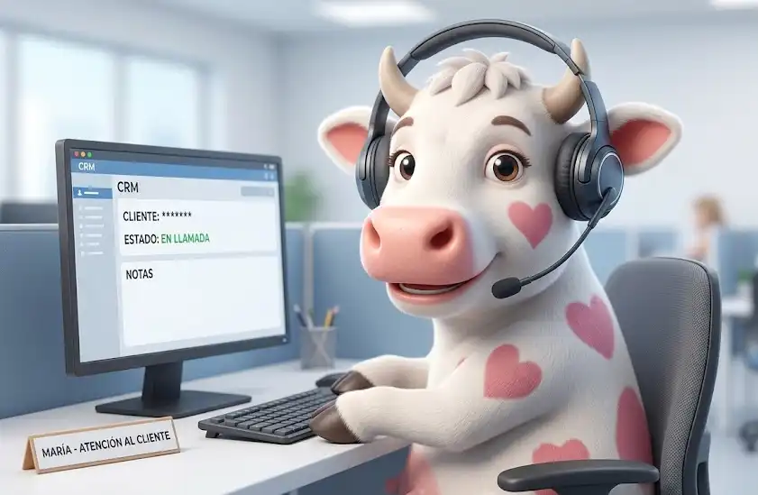 Vaca teleoperadora Paco Rosa